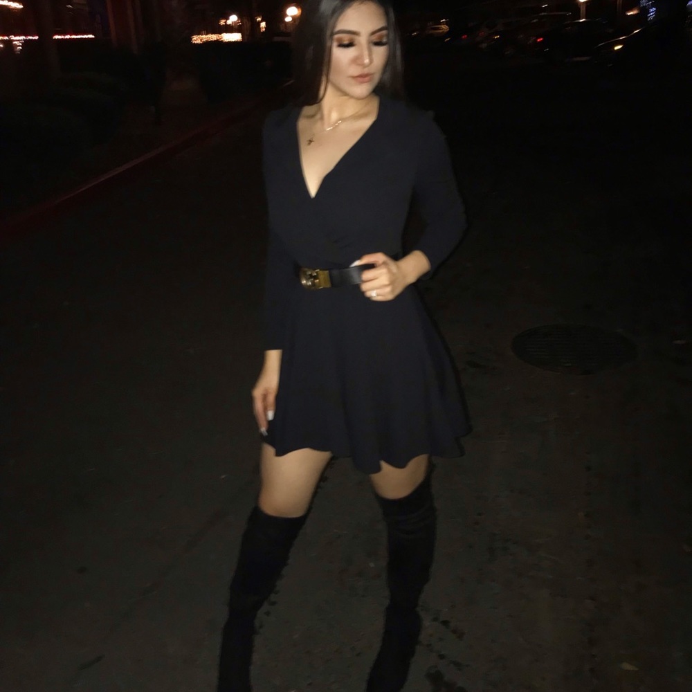 Black skater dress